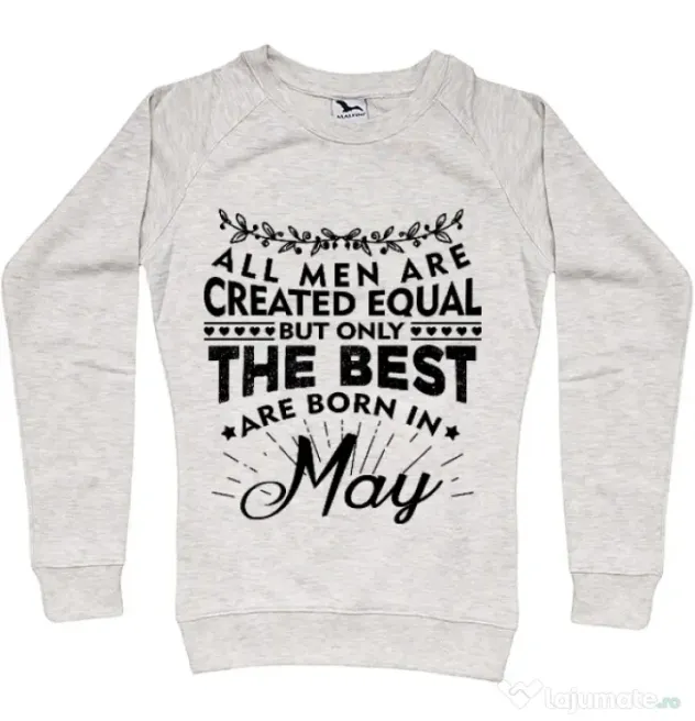 Bluza ADLER dama The best men are born in May Migdala melanj