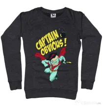 Bluza ADLER dama Captain obvious Negru melanj