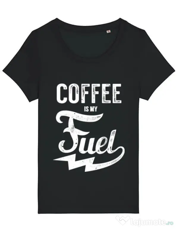 Tricou STANLEY STELLA dama Coffee is my fuel Negru