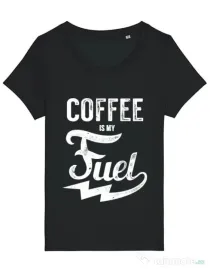 Tricou STANLEY STELLA dama Coffee is my fuel Negru