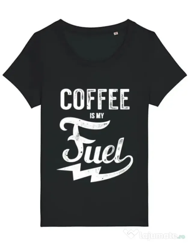 Tricou STANLEY STELLA dama Coffee is my fuel Negru