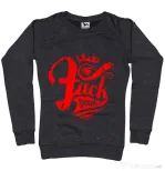 Bluza ADLER dama Fuck yeah Negru melanj