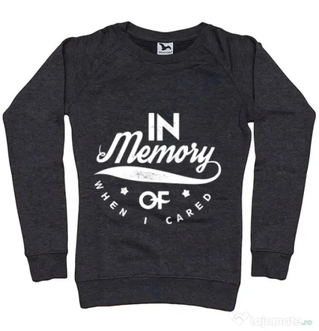Bluza ADLER dama In memory of when I cared Negru melanj