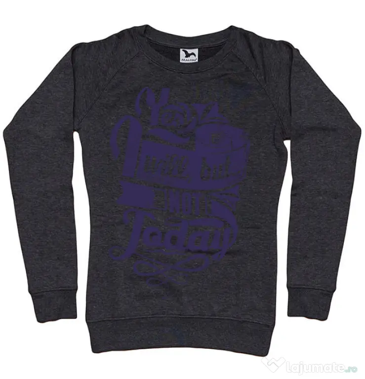 Bluza ADLER dama Not today Negru melanj