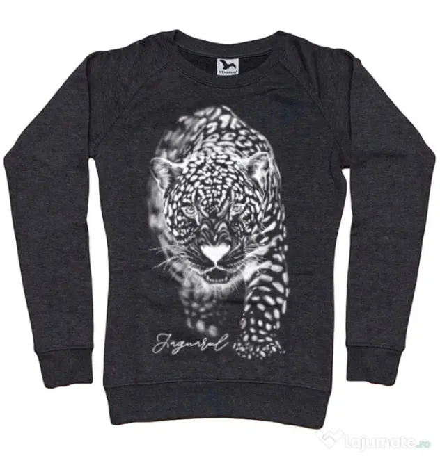 Bluza ADLER dama Jaguarul Alb Negru melanj