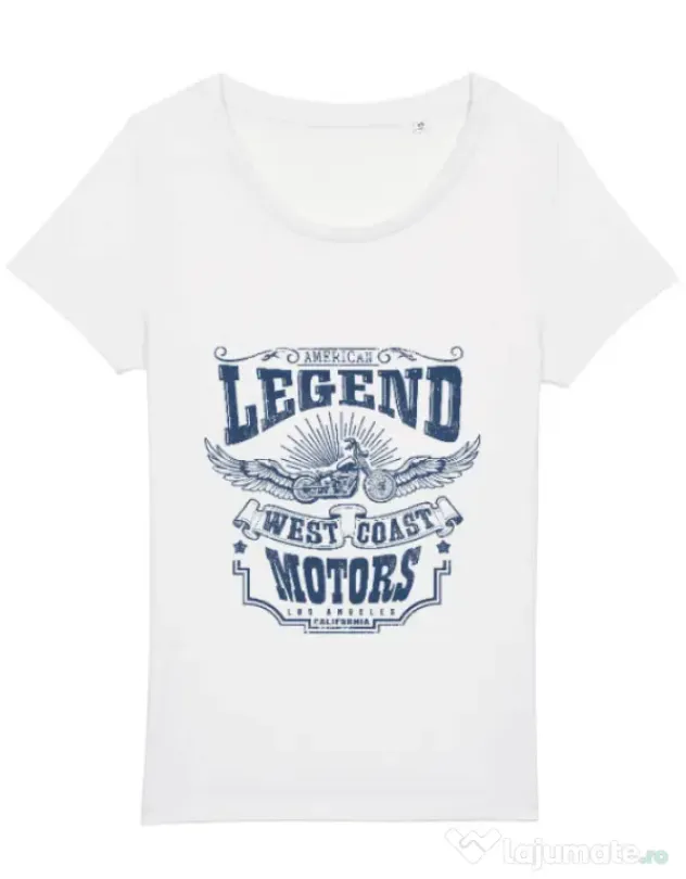 Tricou STANLEY STELLA dama West coast motors Alb
