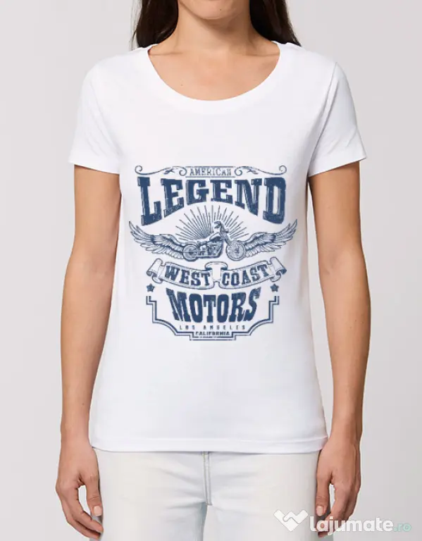 Tricou STANLEY STELLA dama West coast motors Alb