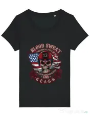 Tricou STANLEY STELLA dama Blood sweat and gears Negru