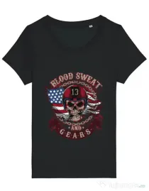 Tricou STANLEY STELLA dama Blood sweat and gears Negru