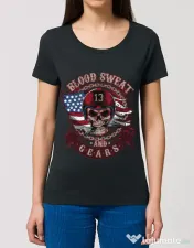Tricou STANLEY STELLA dama Blood sweat and gears Negru