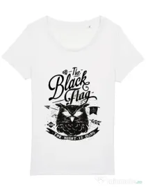 Tricou STANLEY STELLA dama The black flag owl Alb