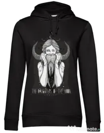 Hoodie dama cu gluga The Daughters Of The Moon Negru