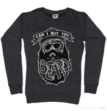 Bluza ADLER dama Can i buy you a beard Negru melanj