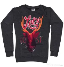 Bluza ADLER dama Lets get lost Negru melanj