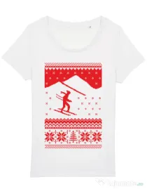 Tricou STANLEY STELLA dama Ski trip Alb