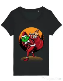 Tricou STANLEY STELLA dama Grinch stole Christmas Negru