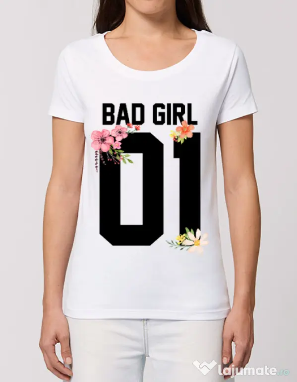 Tricou STANLEY STELLA dama Bad girl Alb