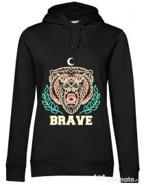 Hoodie dama cu gluga Brave Negru