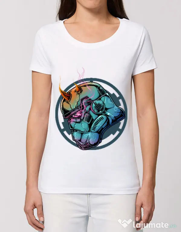 Tricou STANLEY STELLA dama Helmet demons Alb