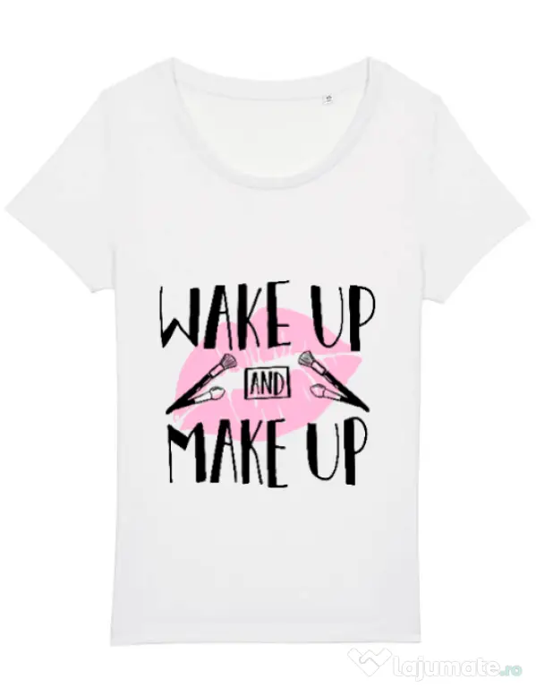 Tricou STANLEY STELLA dama Wake up and make up Alb