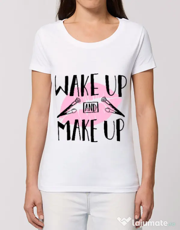 Tricou STANLEY STELLA dama Wake up and make up Alb