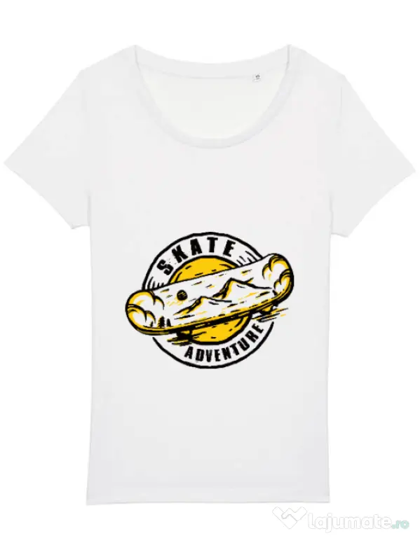 Tricou STANLEY STELLA dama Skate adventure Alb