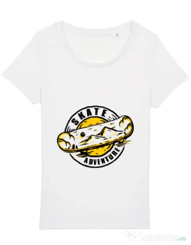 Tricou STANLEY STELLA dama Skate adventure Alb