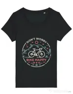 Tricou STANLEY STELLA dama Don't worry bike happy Negru