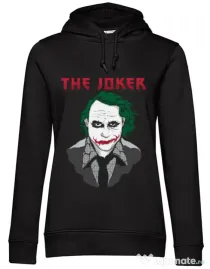Hoodie dama cu gluga The joker Negru