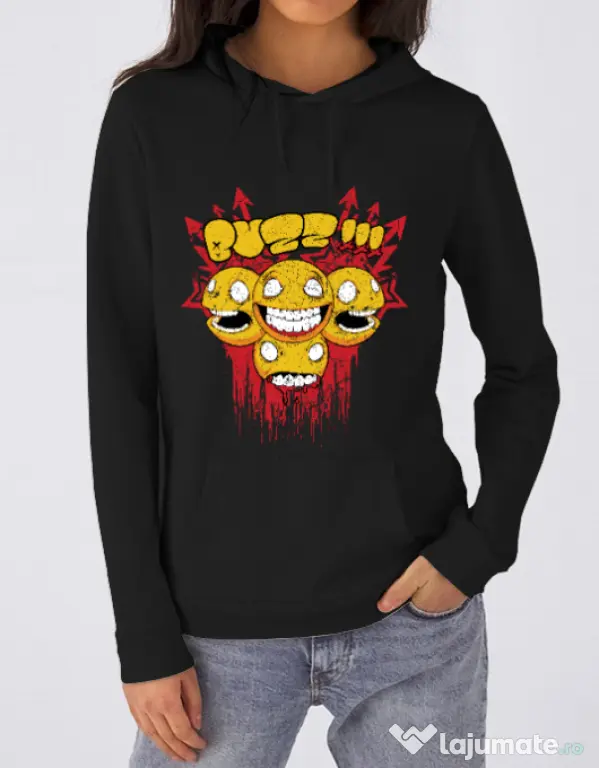 Hoodie dama cu gluga Buzz Negru