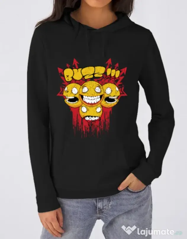 Hoodie dama cu gluga Buzz Negru