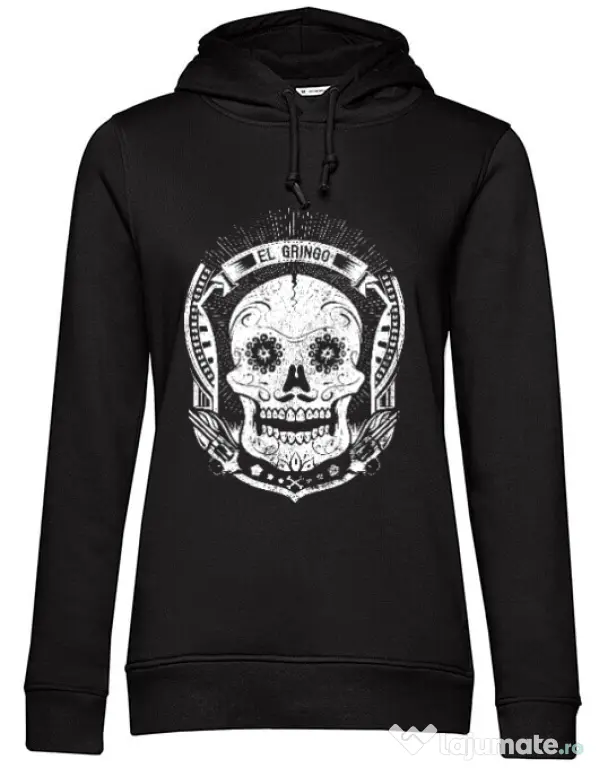 Hoodie dama cu gluga El gringo Negru