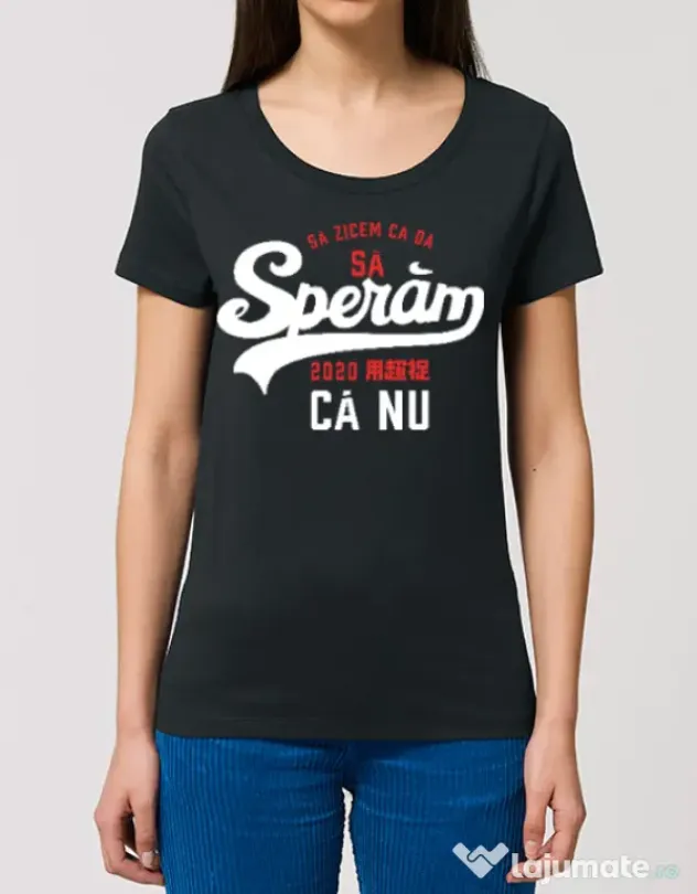Tricou STANLEY STELLA dama Sa speram ca nu Negru