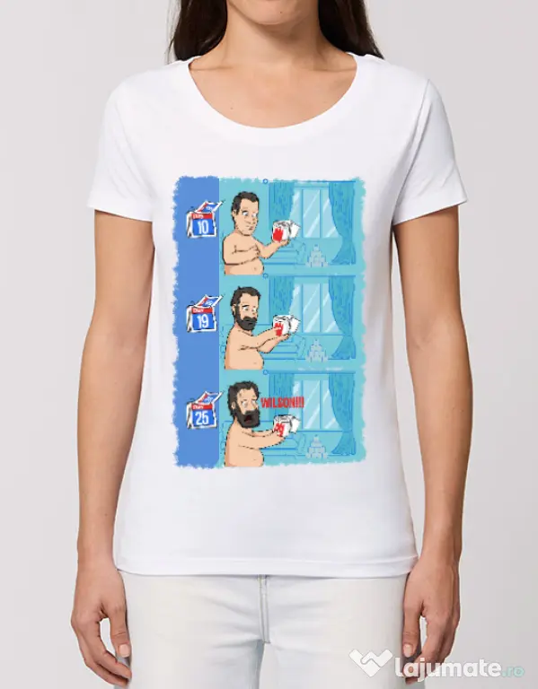 Tricou STANLEY STELLA dama Funny wilson Alb