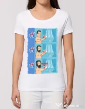 Tricou STANLEY STELLA dama Funny wilson Alb