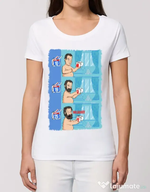 Tricou STANLEY STELLA dama Funny wilson Alb