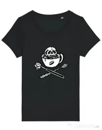 Tricou STANLEY STELLA dama Death before decaf Negru