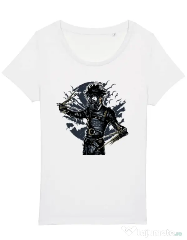 Tricou STANLEY STELLA dama Gas mask scissor Alb