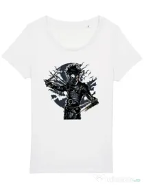 Tricou STANLEY STELLA dama Gas mask scissor Alb