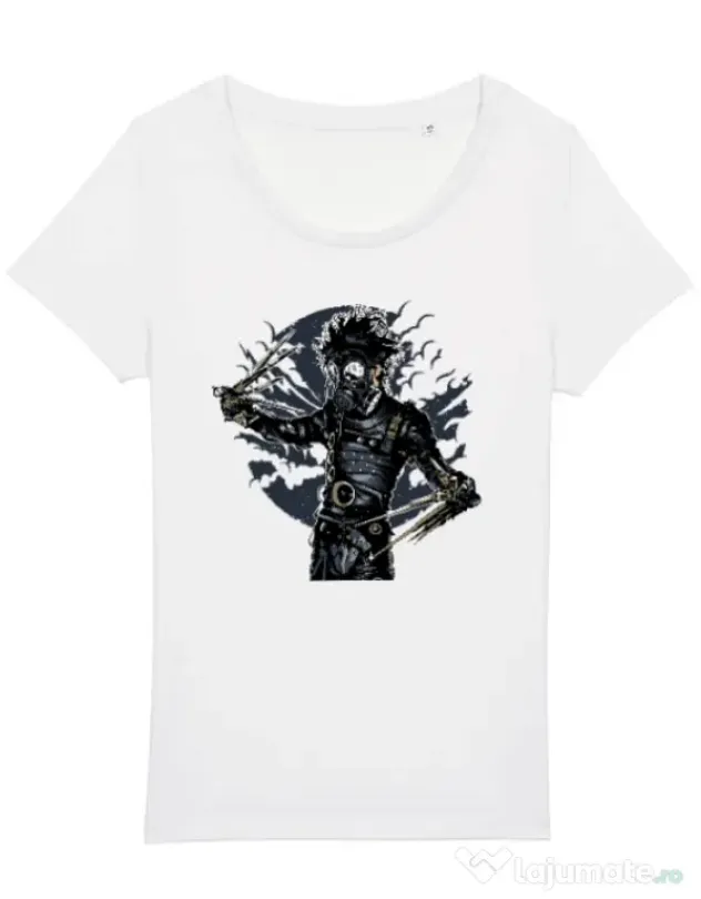 Tricou STANLEY STELLA dama Gas mask scissor Alb