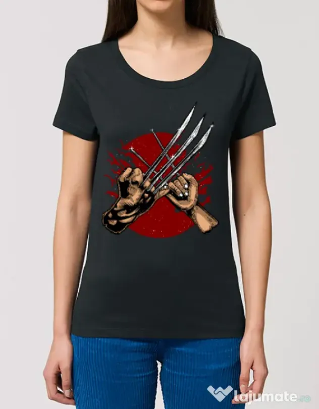 Tricou STANLEY STELLA dama Like father like daughter Negru