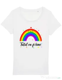 Tricou STANLEY STELLA dama Totul va fi bine Alb
