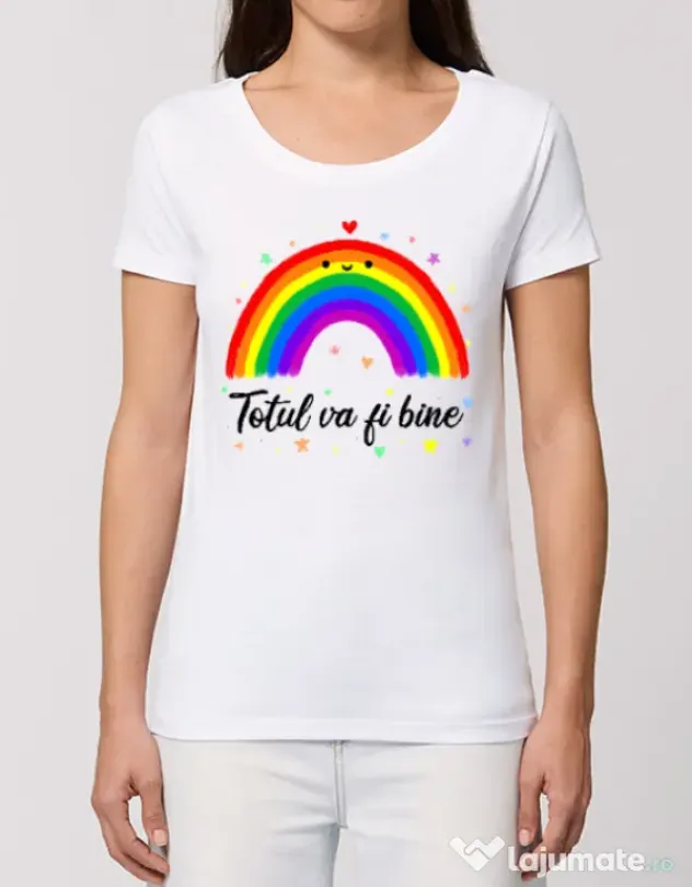 Tricou STANLEY STELLA dama Totul va fi bine Alb