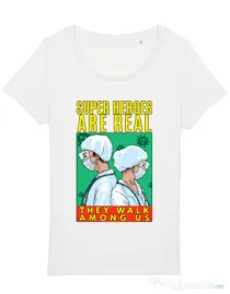 Tricou STANLEY STELLA dama Real super heroes Alb
