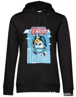 Hoodie dama cu gluga Cleaning league gel Negru