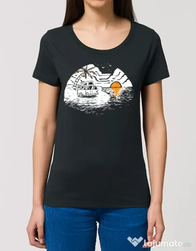 Tricou STANLEY STELLA dama Van beach Negru