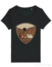 Tricou STANLEY STELLA dama Camp cliffs Negru