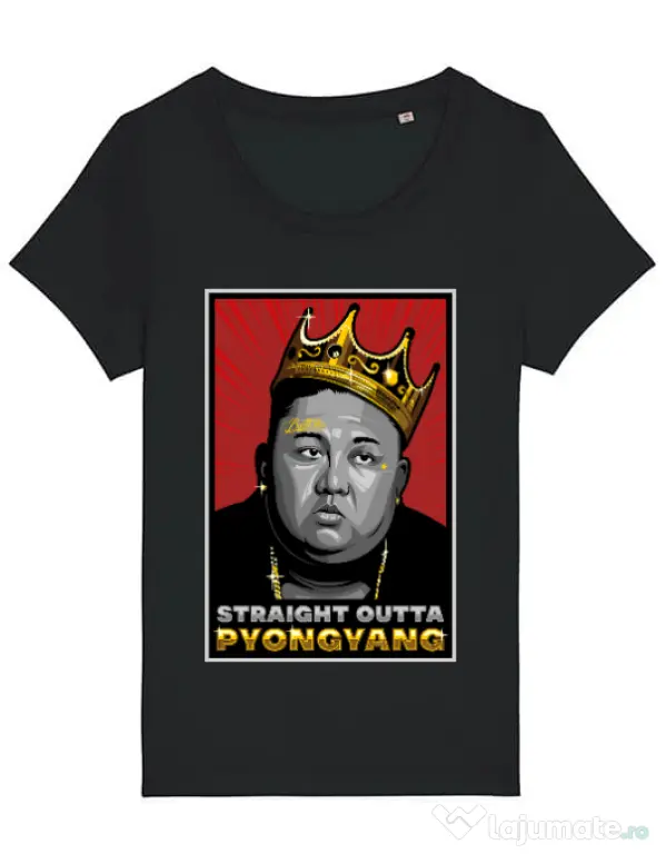 Tricou STANLEY STELLA dama Straight outta Pyongyang Negru