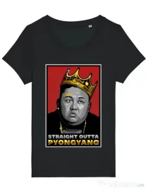 Tricou STANLEY STELLA dama Straight outta Pyongyang Negru