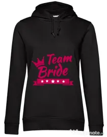 Hoodie Petrecerea burlacitelor B&C Team Bride Negru